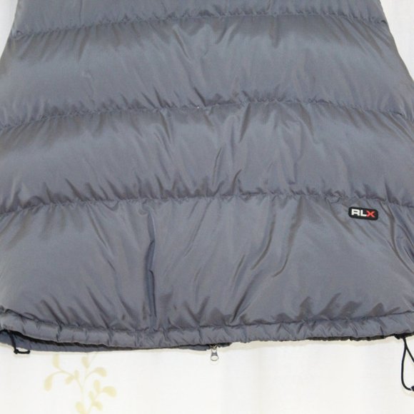 RLX Ralph Lauren Polo Sport Gray Down Hooded Zip Puffer Vest Men's XXL - Picture 5 of 14